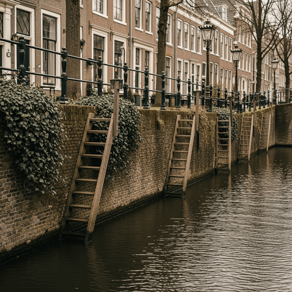 Dutch canal staircases
