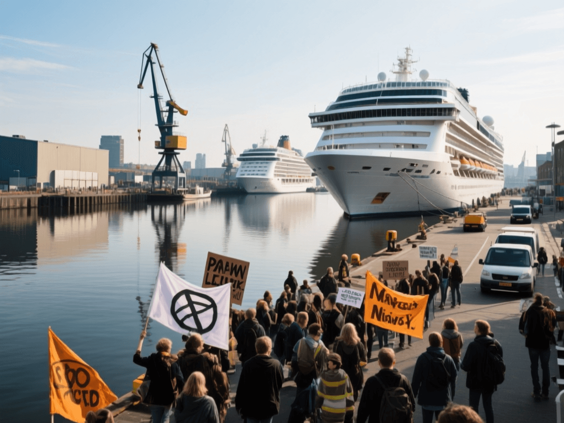 Amsterdam port protest