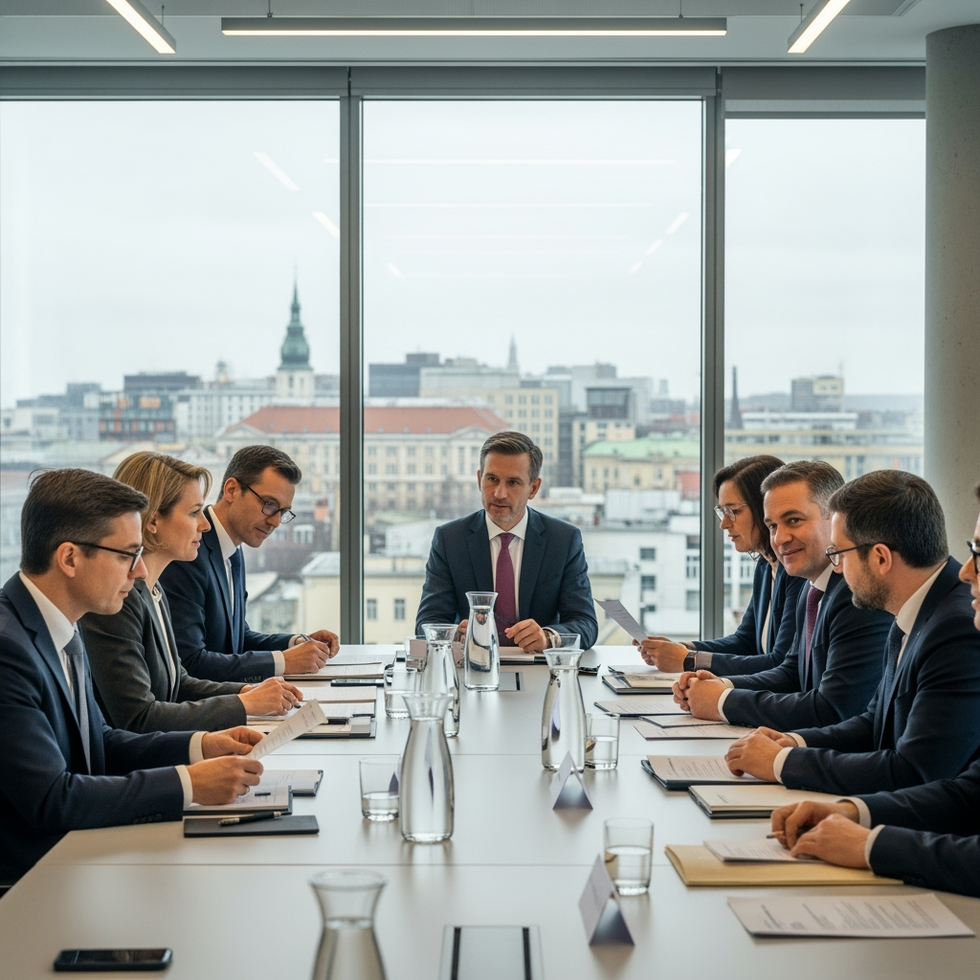 urban sustainability Amsterdam city officials discussing urban sustainability initiatives at a public forum