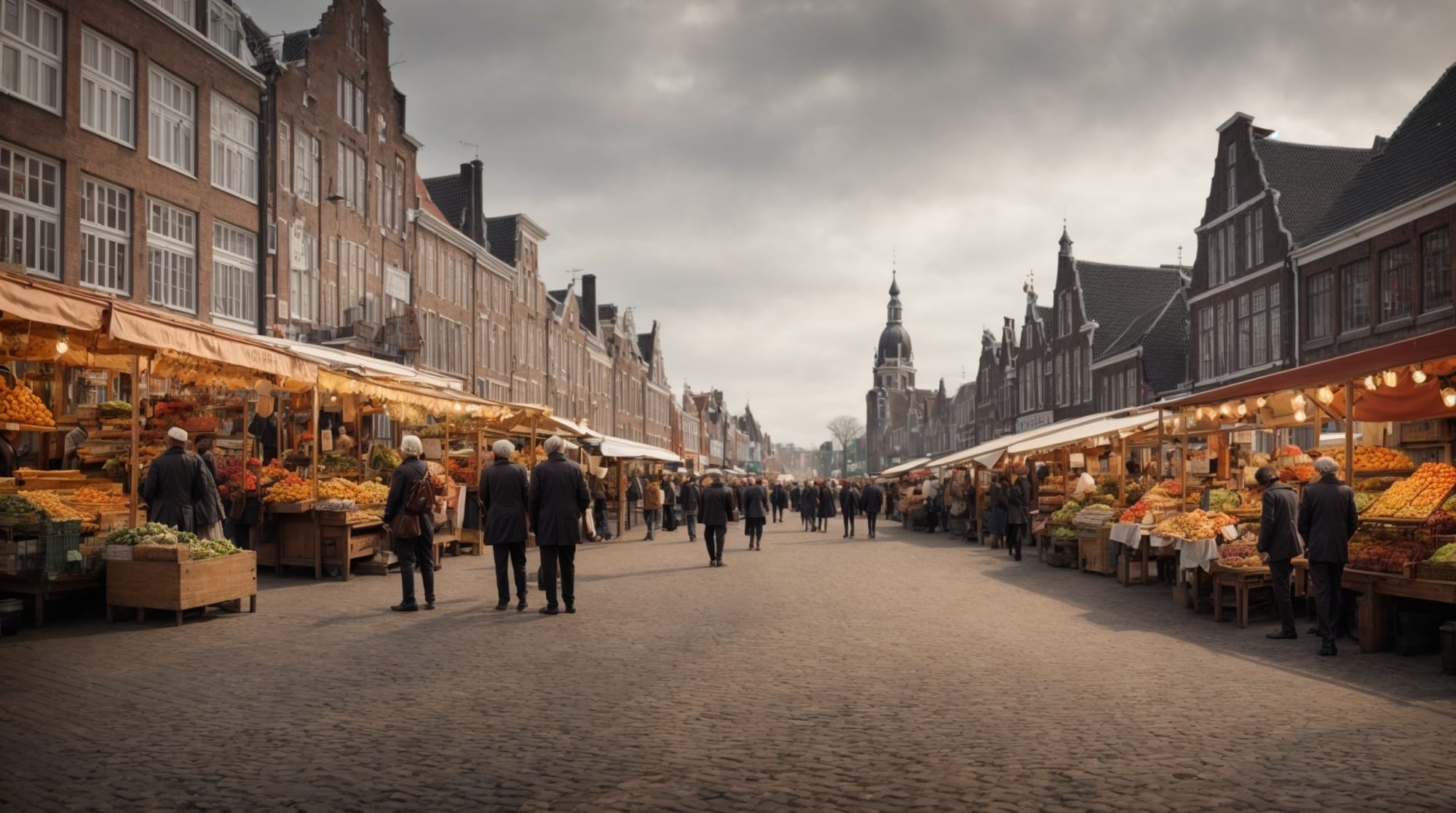Albert Cuyp Market Stalls of Albert Cuyp Market brimming with local Dutch produce and handicrafts