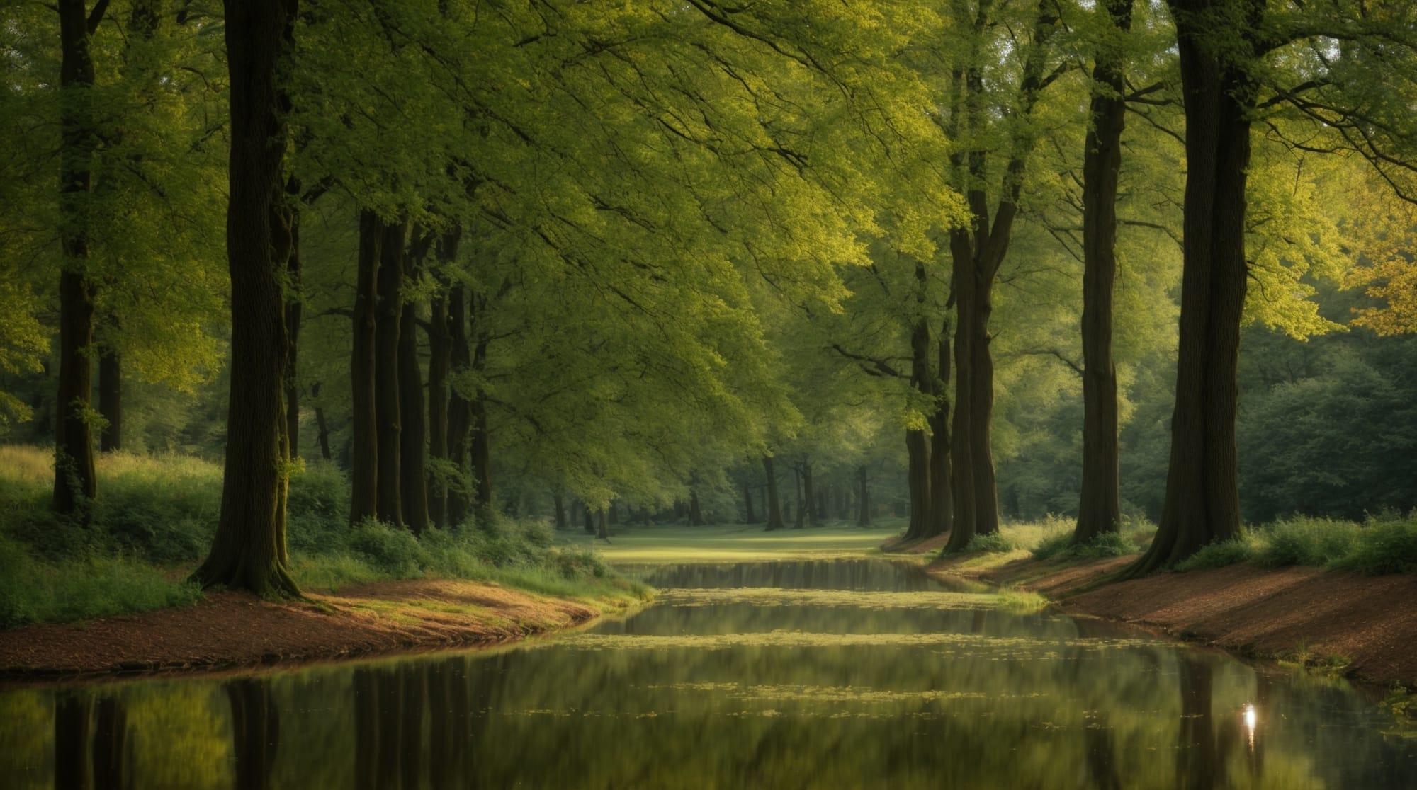 Amsterdamse Bos View of the serene natural landscape in the Amsterdamse Bos