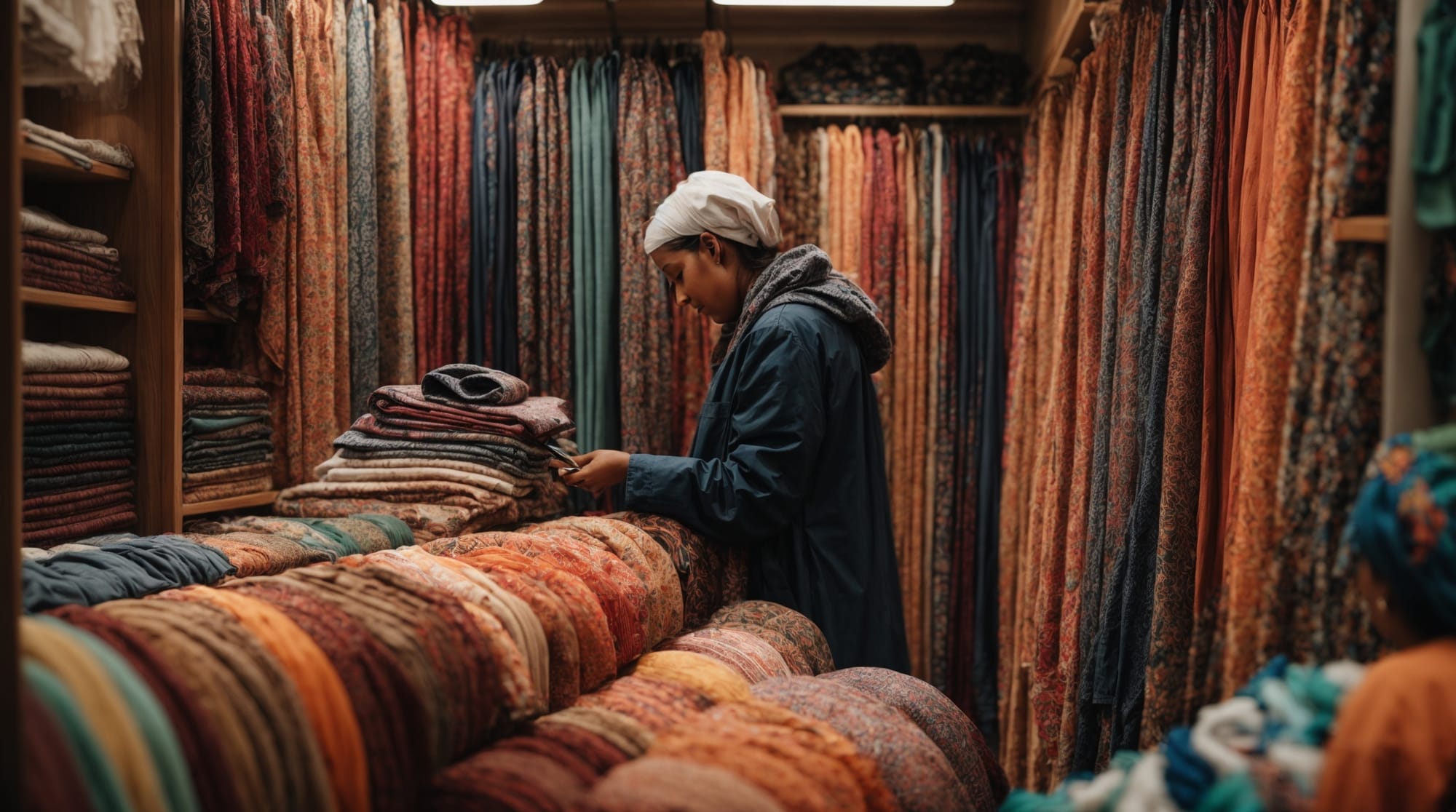 artisan shopping Amsterdam colorful artisan textiles in Jordaan district shop