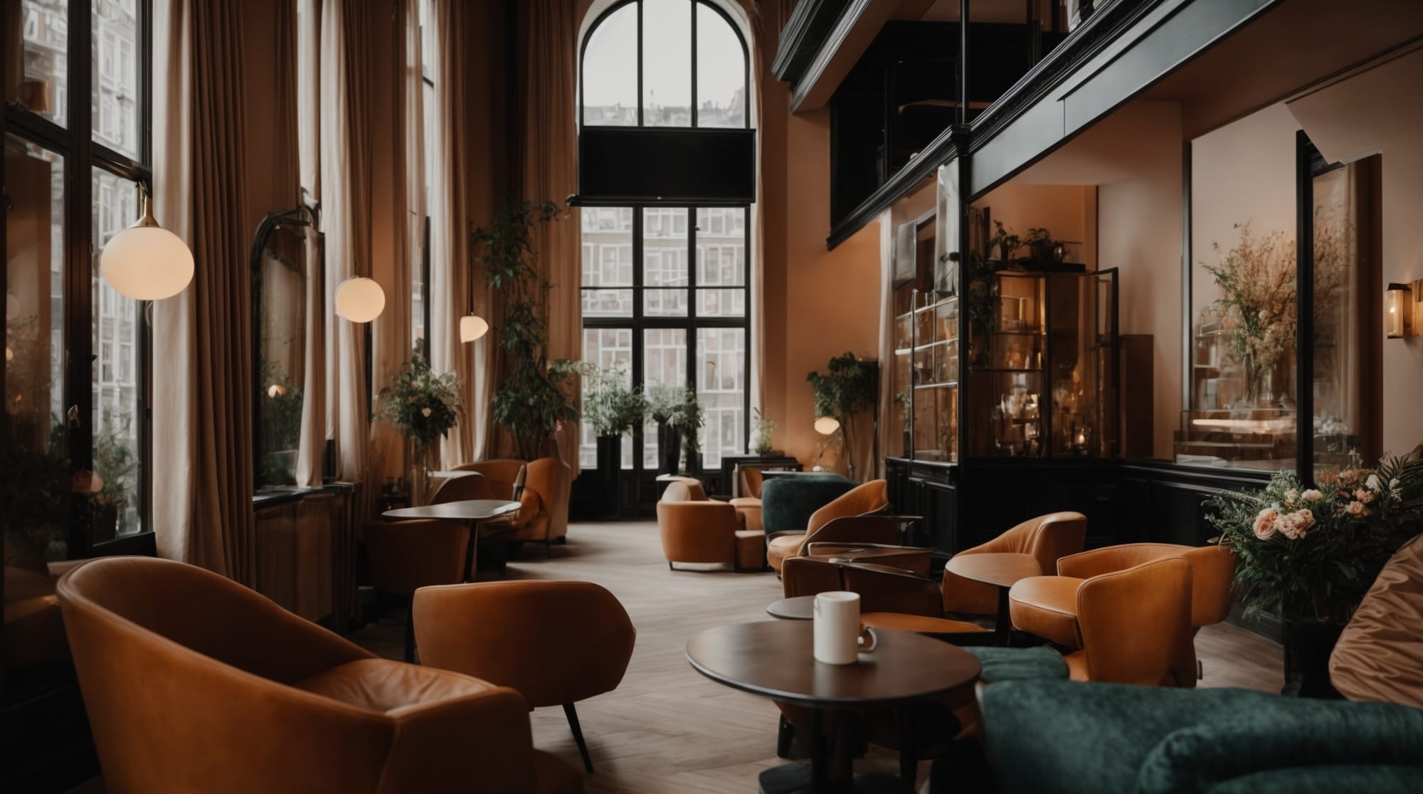 boutique hotel Amsterdam Interior of a characterful boutique hotel in Amsterdam, showcasing unique art and architecture.