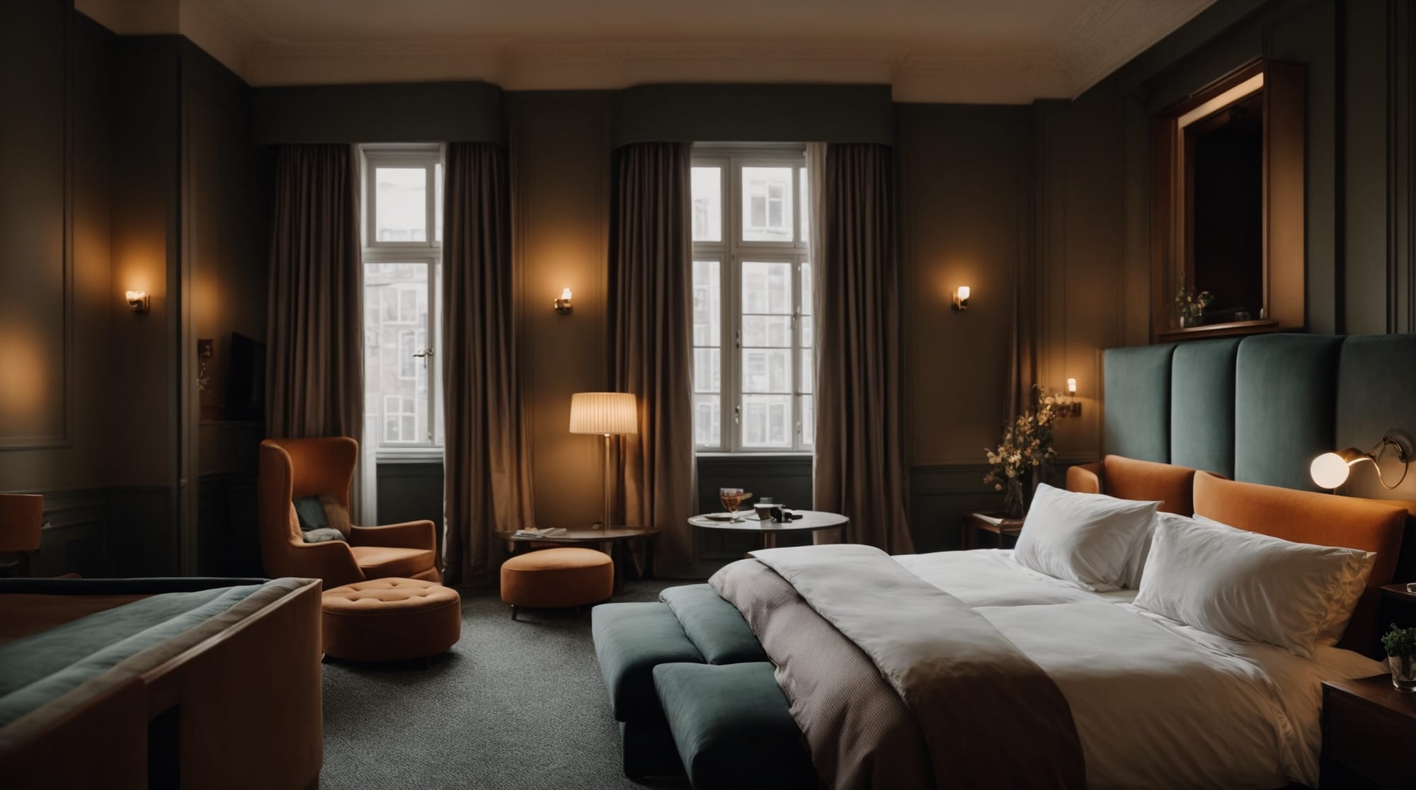 boutique hotels Amsterdam A charming boutique hotel room blending historical details with contemporary luxury.