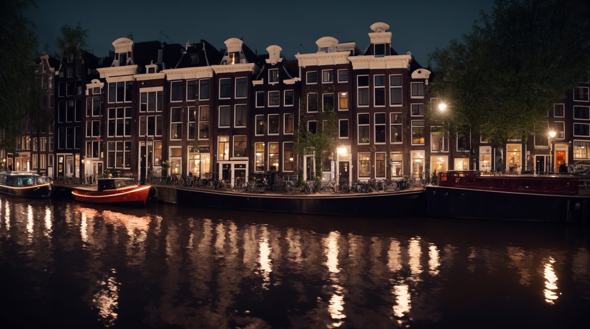 city tours Evening lights on Amsterdam canals