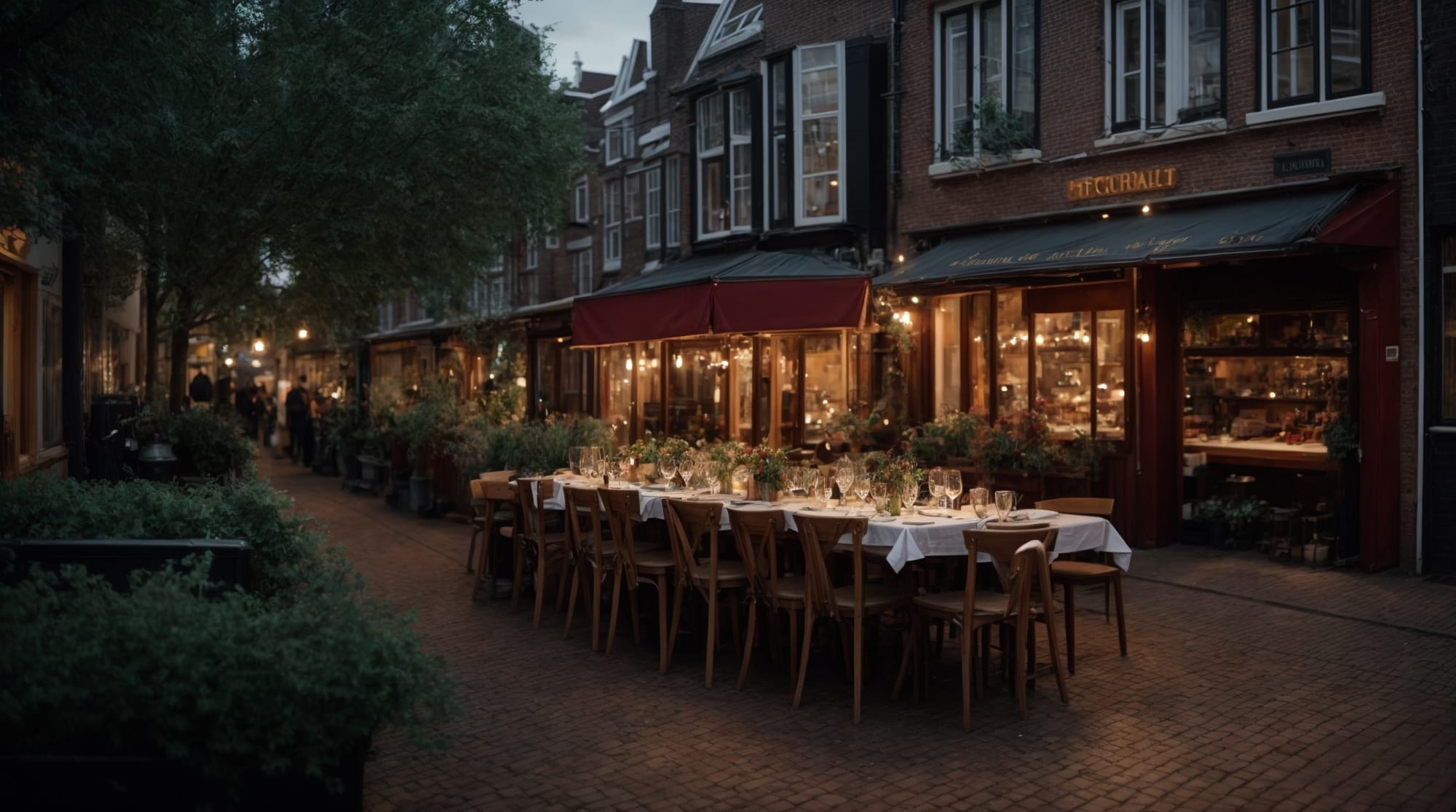 image of an intimate dining setup in De Pijp neighborhood.