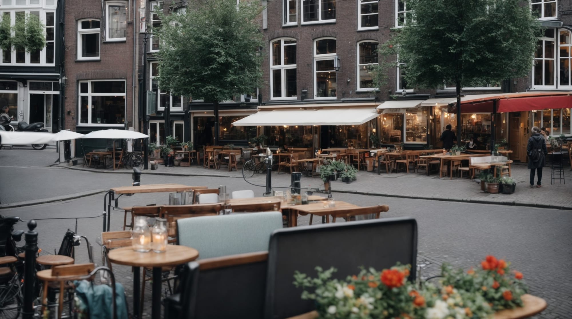 hidden gems Amsterdam Capturing the essence of Amsterdam's lesser-known cozy cafe in a narrow alley.