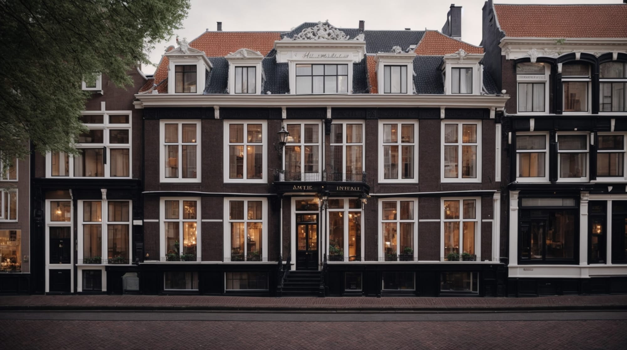historic hotels Amsterdam Elegant facade of a historic inn in Amsterdam, showcasing traditional Dutch architecture and heritage.