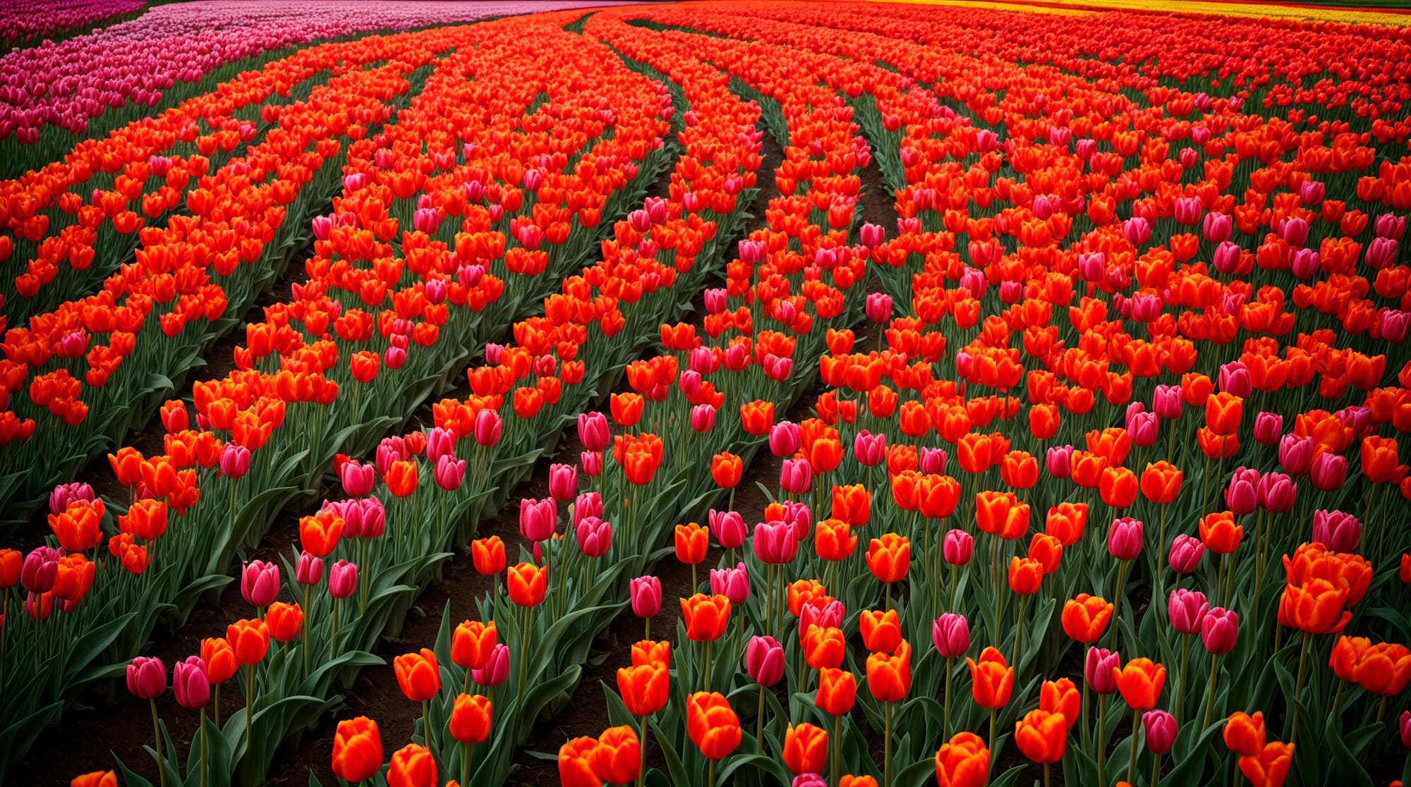 Keukenhof Gardens image of vibrant tulip fields at Keukenhof Gardens