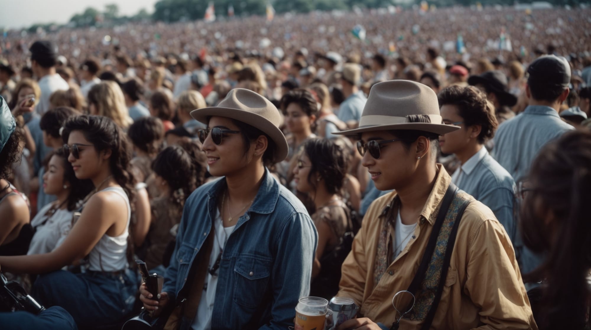 Festival-goers enjoying music at the Liberation Day concert.