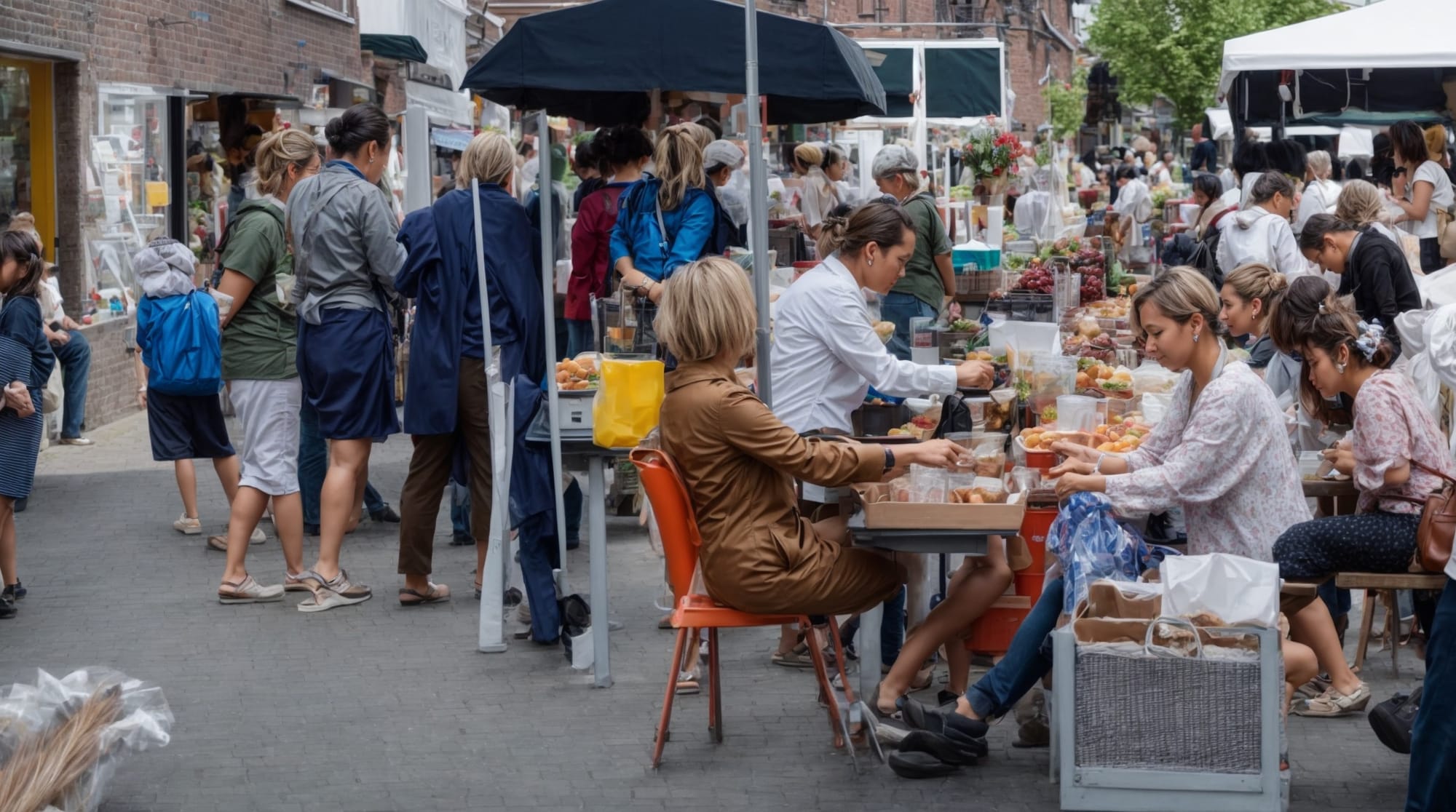 Noordermarkt Noordermarkt bustling with local activity on a Saturday