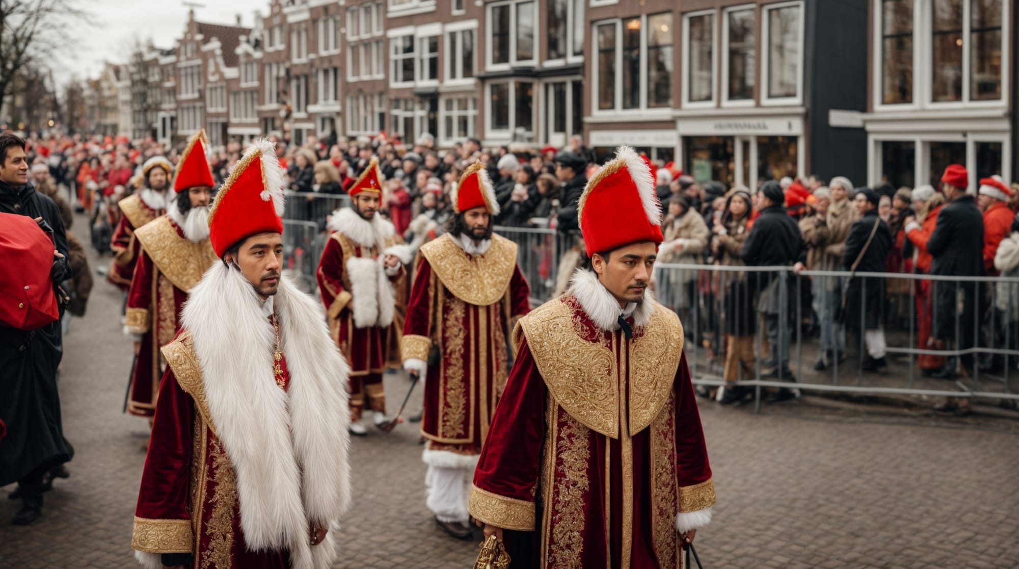 Sinterklaas Sinterklaas parade with traditional costumes in Amsterdam