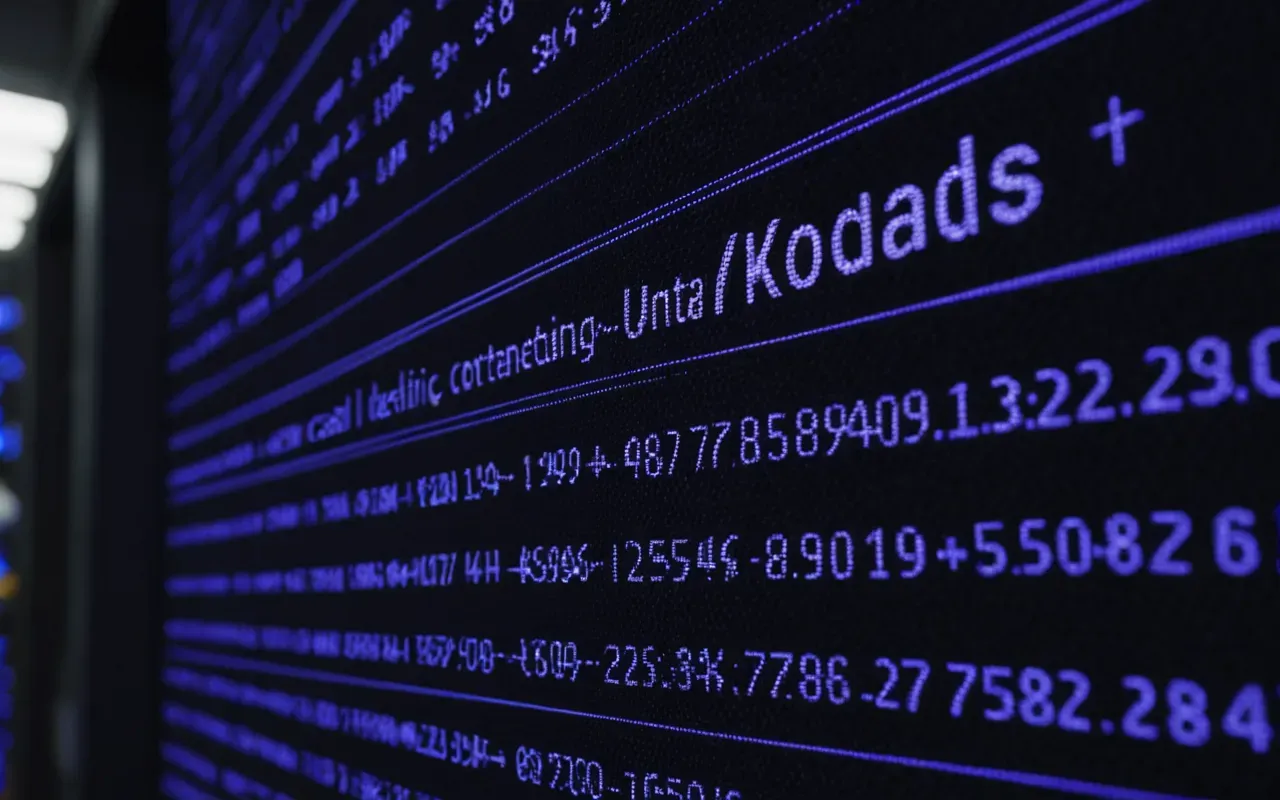 Abstract visualization of data points connecting in a dark void with soft blue and purple light, representing digital tracking and network connectivity, high resolution digital art