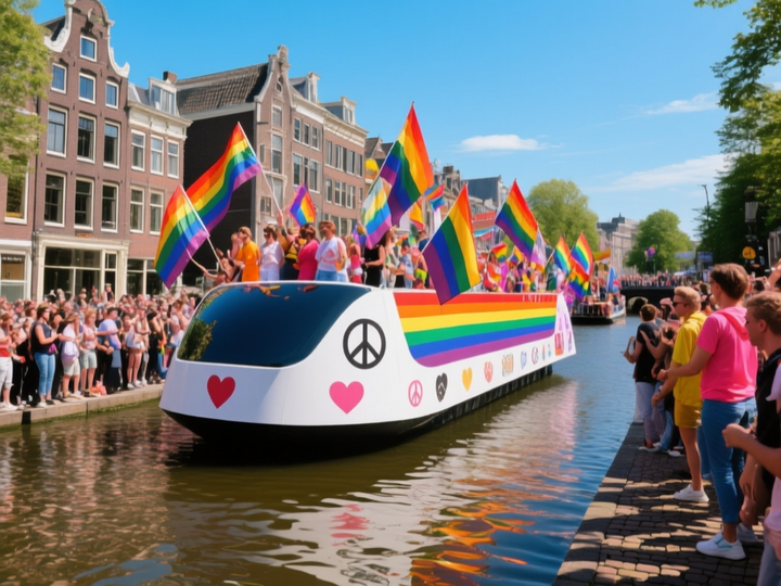 Amsterdam Pride Parade Combines Festivity and Protest to Celebrate LGBTQ Rights and Solidarity